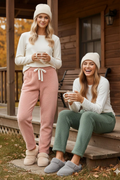 Peluşlu pijama alt oranj nr