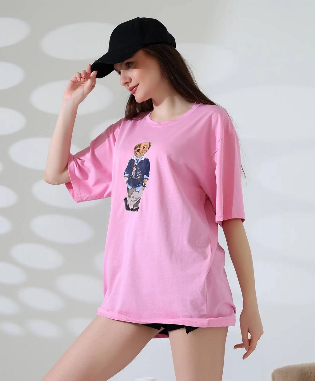 Ayıcıklı oversize tişört