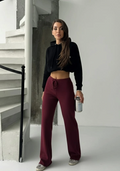 Fit comfort bej salaş pantolon bordo A6011