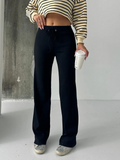 Fit comfort siyah salaş pantolon A6011