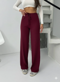 Fitilli şardonlu pantolon bordo a4058