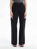 Kargo cep jeans pantolon siyah