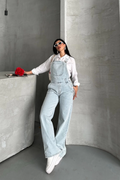Pantolon kar yıkama salopet mavi d2514
